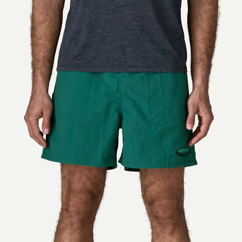 NEW PATAGONIA baggie shorts in oval logo/gem green